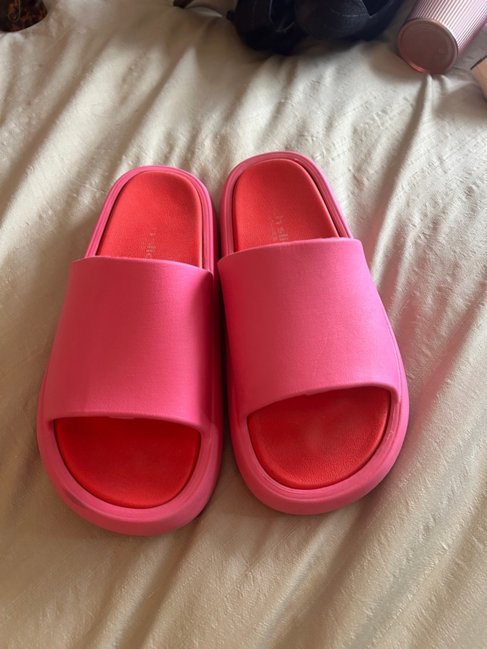 J Brand Pink Slide Sandals